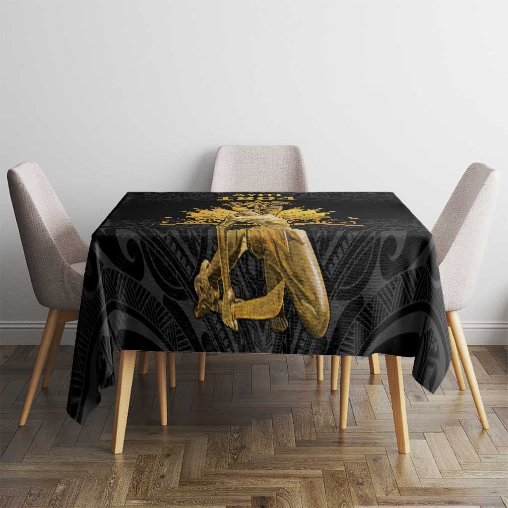 Haitian Negre Marron 1804 Tablecloth Black Polynesian Pattern LT9 - Polynesian Pride