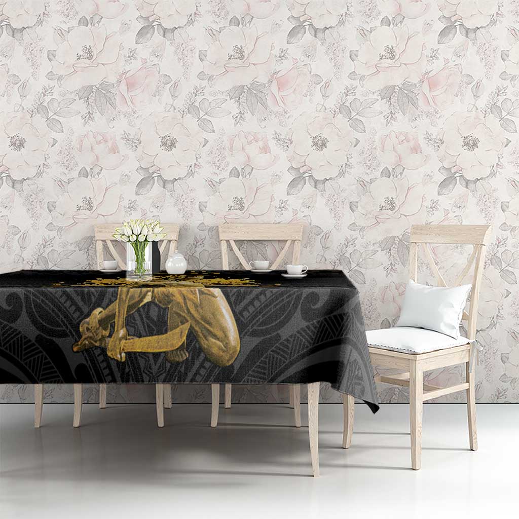 Haitian Negre Marron 1804 Tablecloth Black Polynesian Pattern LT9 - Polynesian Pride