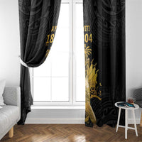 Haitian Negre Marron 1804 Window Curtain Black Polynesian Pattern LT9 - Polynesian Pride