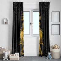 Haitian Negre Marron 1804 Window Curtain Black Polynesian Pattern LT9 - Polynesian Pride