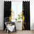 Haitian Negre Marron 1804 Window Curtain Black Polynesian Pattern