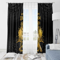 Haitian Negre Marron 1804 Window Curtain Black Polynesian Pattern LT9 - Polynesian Pride