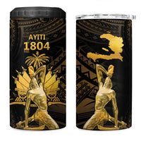 Haitian Negre Marron 1804 4 in 1 Can Cooler Tumbler Gold Polynesian Pattern LT9 One Size: 16 oz Gold - Polynesian Pride