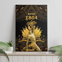 Haitian Negre Marron 1804 Canvas Wall Art Gold Polynesian Pattern LT9 - Polynesian Pride