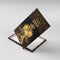 Haitian Negre Marron 1804 Canvas Wall Art Gold Polynesian Pattern LT9 With Frame Gold - Polynesian Pride