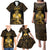 Haitian Negre Marron 1804 Family Matching Puletasi and Hawaiian Shirt Gold Polynesian Pattern