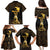 Haitian Negre Marron 1804 Family Matching Puletasi and Hawaiian Shirt Gold Polynesian Pattern