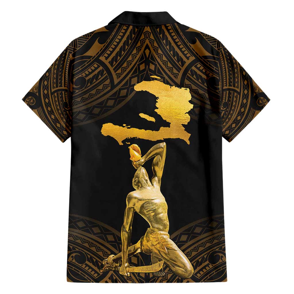 Haitian Negre Marron 1804 Hawaiian Shirt Gold Polynesian Pattern LT9 - Polynesian Pride