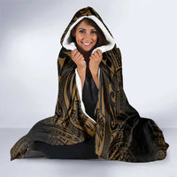 Haitian Negre Marron 1804 Hooded Blanket Gold Polynesian Pattern LT9 - Polynesian Pride