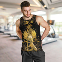 Haitian Negre Marron 1804 Men Tank Top Gold Polynesian Pattern LT9 Gold - Polynesian Pride