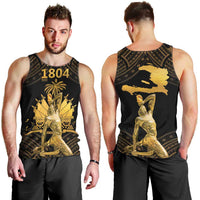 Haitian Negre Marron 1804 Men Tank Top Gold Polynesian Pattern LT9 - Polynesian Pride