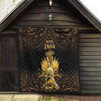 Haitian Negre Marron 1804 Quilt Gold Polynesian Pattern
