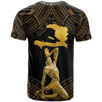 Haitian Negre Marron 1804 T Shirt Gold Polynesian Pattern LT9 - Polynesian Pride