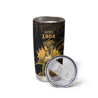 Haitian Negre Marron 1804 Tumbler Cup Gold Polynesian Pattern LT9 - Polynesian Pride