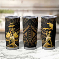 Haitian Negre Marron 1804 Tumbler Cup Gold Polynesian Pattern LT9 - Polynesian Pride