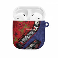 Personalised ANZAC Spirit 1915-2026 Filmstrip Tribute AirPods Case Lest We Forget 25 April LT9 Red - Polynesian Pride
