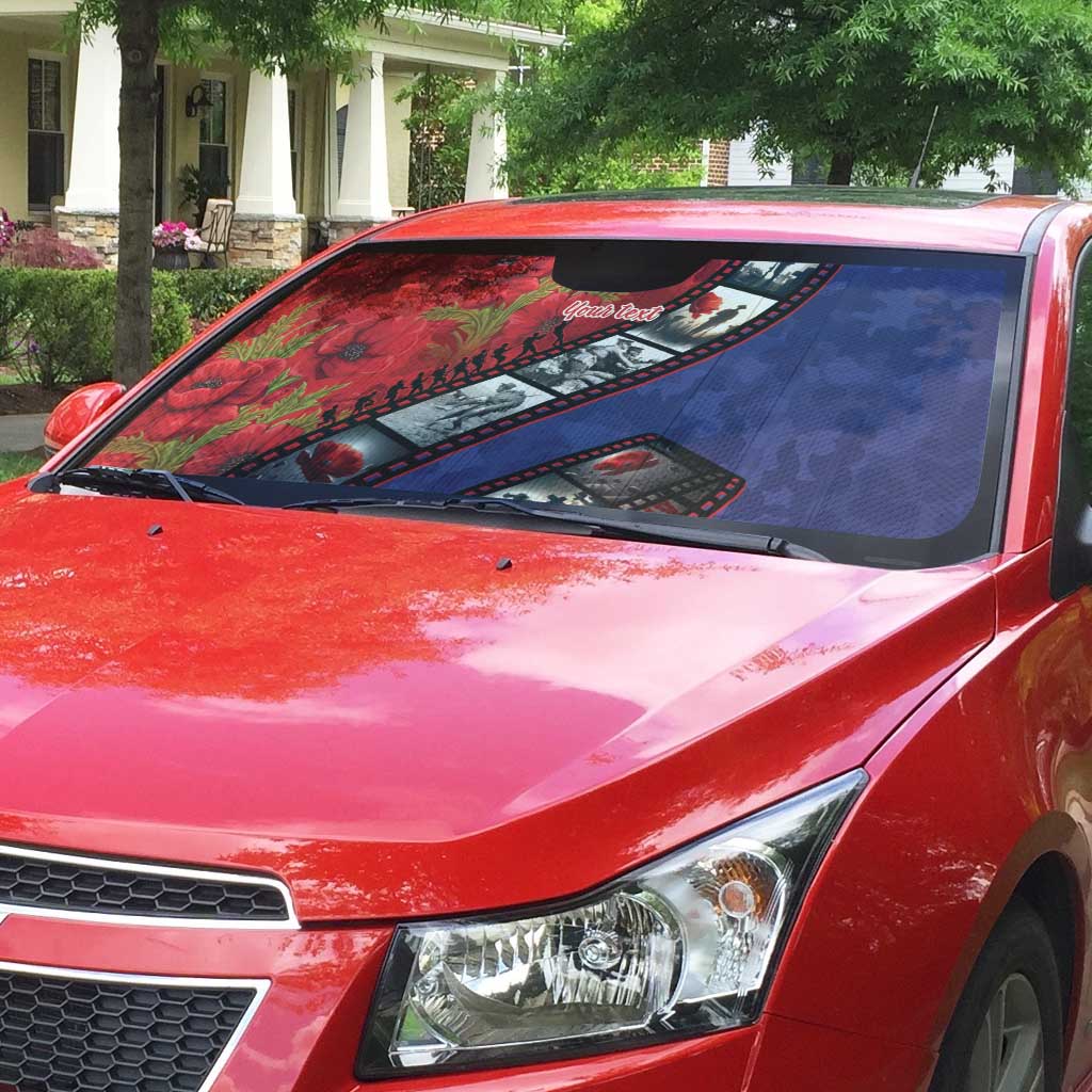 Personalised ANZAC Spirit 1915-2026 Filmstrip Tribute Auto Sun Shade Lest We Forget 25 April LT9 - Polynesian Pride