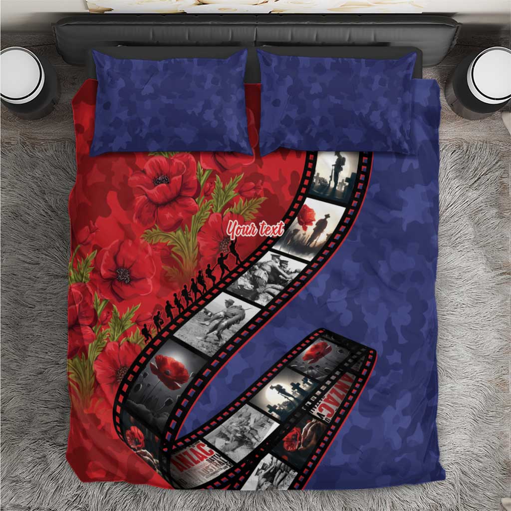 Personalised ANZAC Spirit 1915-2026 Filmstrip Tribute Bedding Set Lest We Forget 25 April LT9 Red - Polynesian Pride