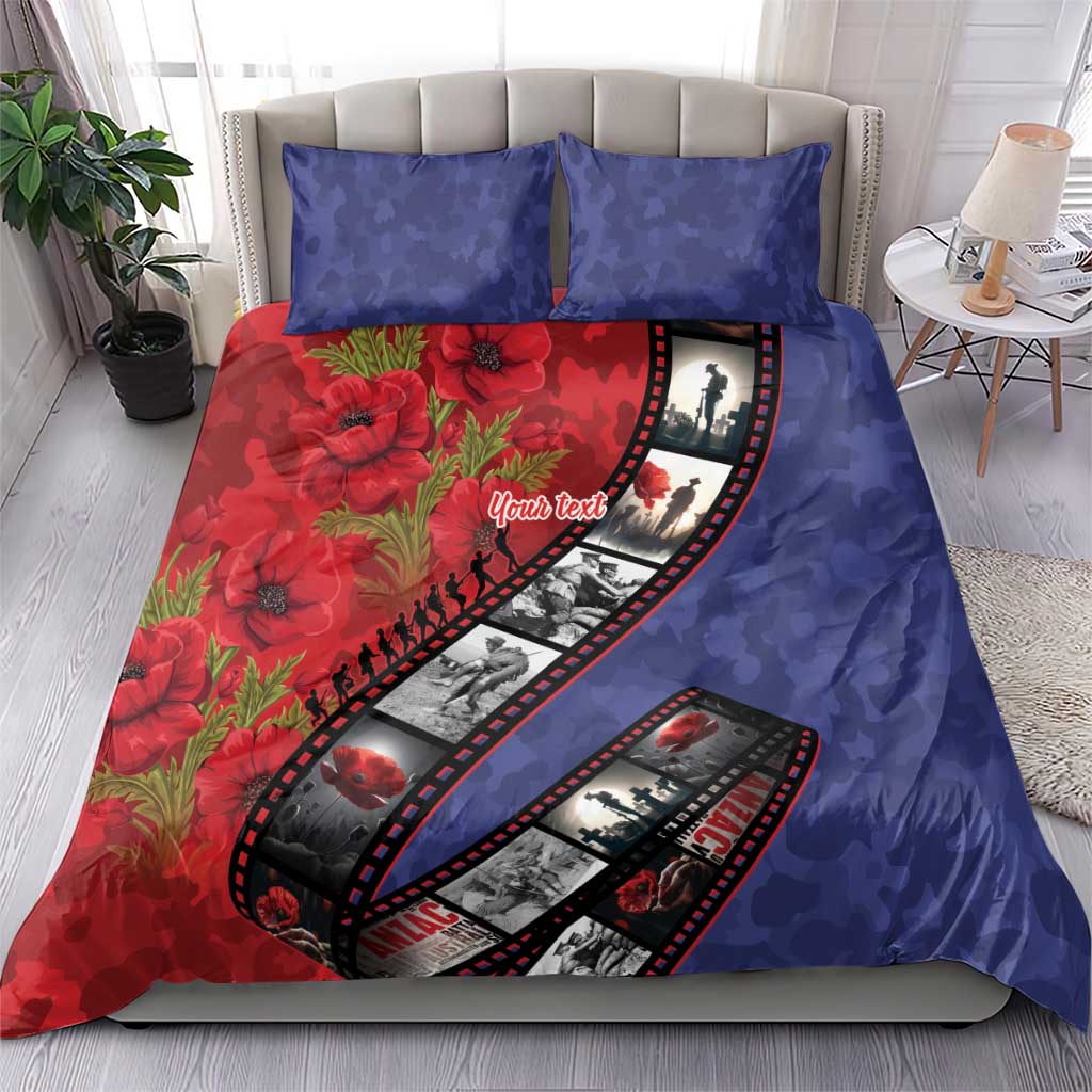 Personalised ANZAC Spirit 1915-2026 Filmstrip Tribute Bedding Set Lest We Forget 25 April LT9 - Polynesian Pride