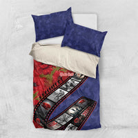 Personalised ANZAC Spirit 1915-2026 Filmstrip Tribute Bedding Set Lest We Forget 25 April LT9 US Twin 172cm x 218cm Red - Polynesian Pride