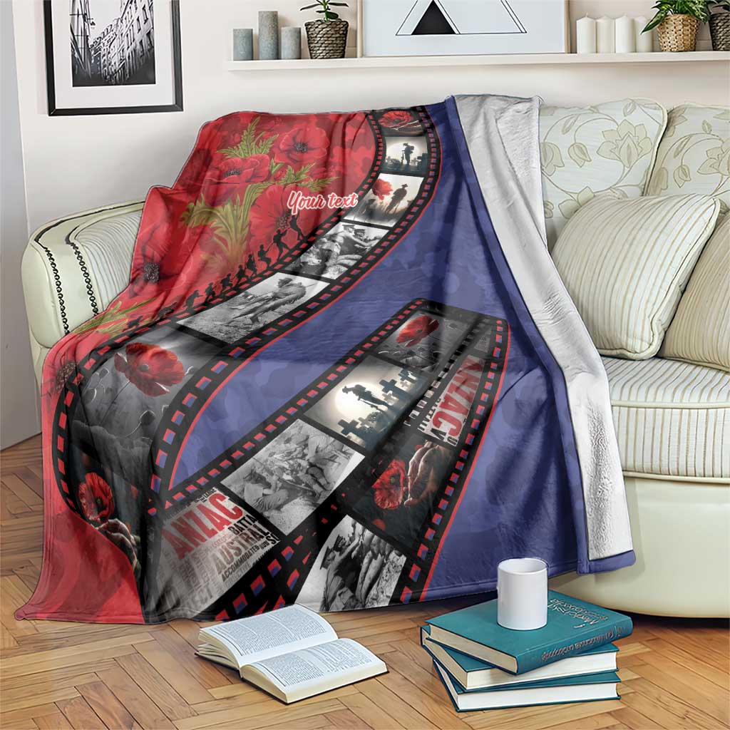 Personalised ANZAC Spirit 1915-2026 Filmstrip Tribute Blanket Lest We Forget 25 April