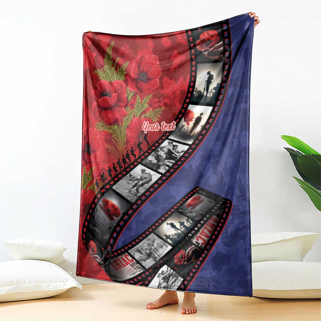 Personalised ANZAC Spirit 1915-2026 Filmstrip Tribute Blanket Lest We Forget 25 April