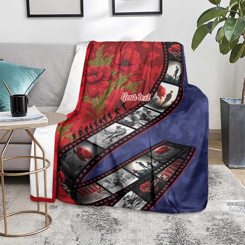 Personalised ANZAC Spirit 1915-2026 Filmstrip Tribute Blanket Lest We Forget 25 April