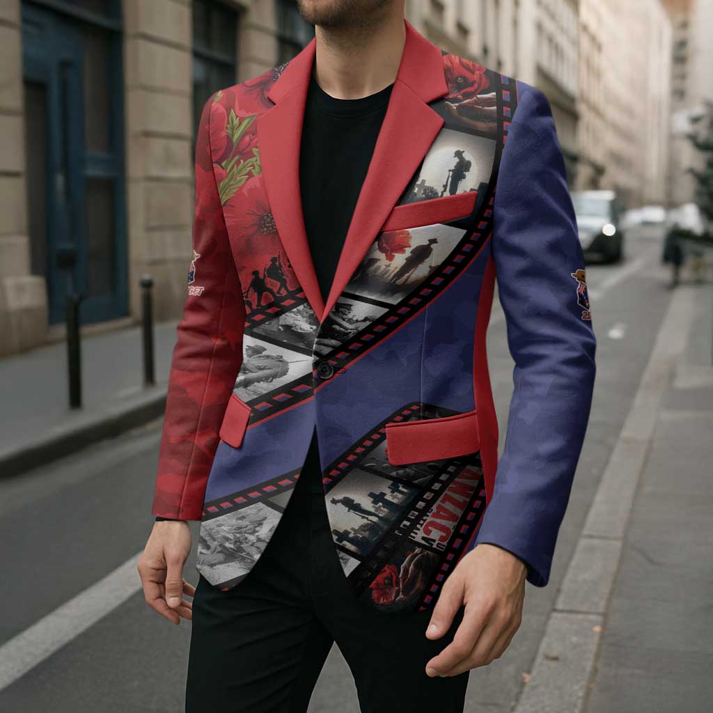 Personalised ANZAC Spirit 1915-2026 Filmstrip Tribute Blazer Lest We Forget 25 April LT9 - Polynesian Pride