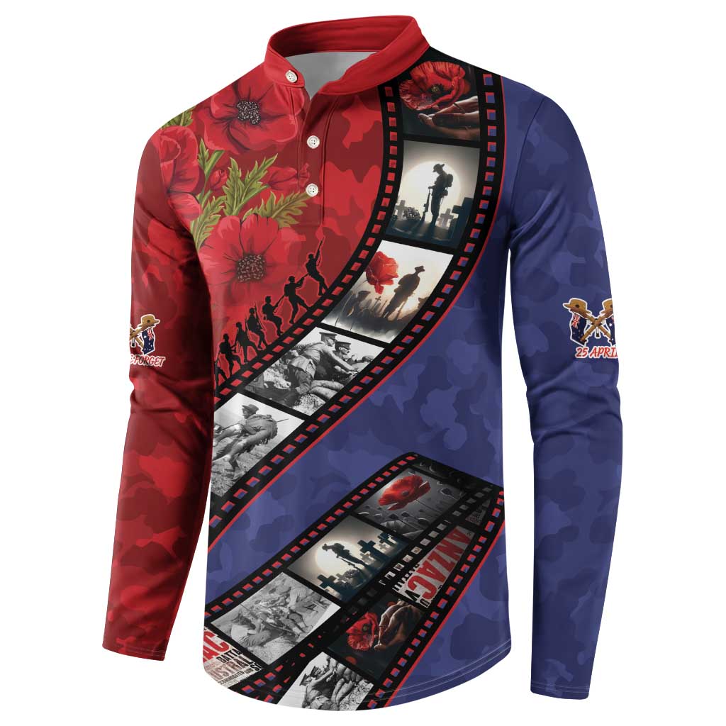 Personalised ANZAC Spirit 1915-2026 Filmstrip Tribute Button Sweatshirt Lest We Forget 25 April LT9 - Polynesian Pride