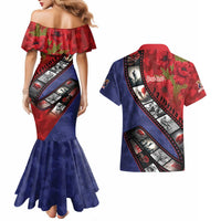 Personalised ANZAC Spirit 1915-2026 Filmstrip Tribute Couples Matching Mermaid Dress and Hawaiian Shirt Lest We Forget 25 April