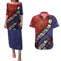 Personalised ANZAC Spirit 1915-2026 Filmstrip Tribute Couples Matching Puletasi and Hawaiian Shirt Lest We Forget 25 April
