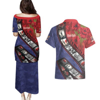 Personalised ANZAC Spirit 1915-2026 Filmstrip Tribute Couples Matching Puletasi and Hawaiian Shirt Lest We Forget 25 April