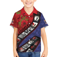 Personalised ANZAC Spirit 1915-2026 Filmstrip Tribute Family Matching Off Shoulder Maxi Dress and Hawaiian Shirt Lest We Forget 25 April