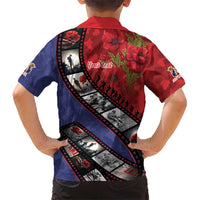 Personalised ANZAC Spirit 1915-2026 Filmstrip Tribute Family Matching Off Shoulder Short Dress and Hawaiian Shirt Lest We Forget 25 April