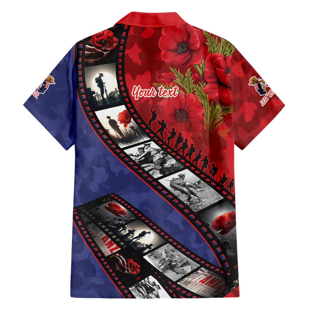 Personalised ANZAC Spirit 1915-2026 Filmstrip Tribute Family Matching Off Shoulder Short Dress and Hawaiian Shirt Lest We Forget 25 April