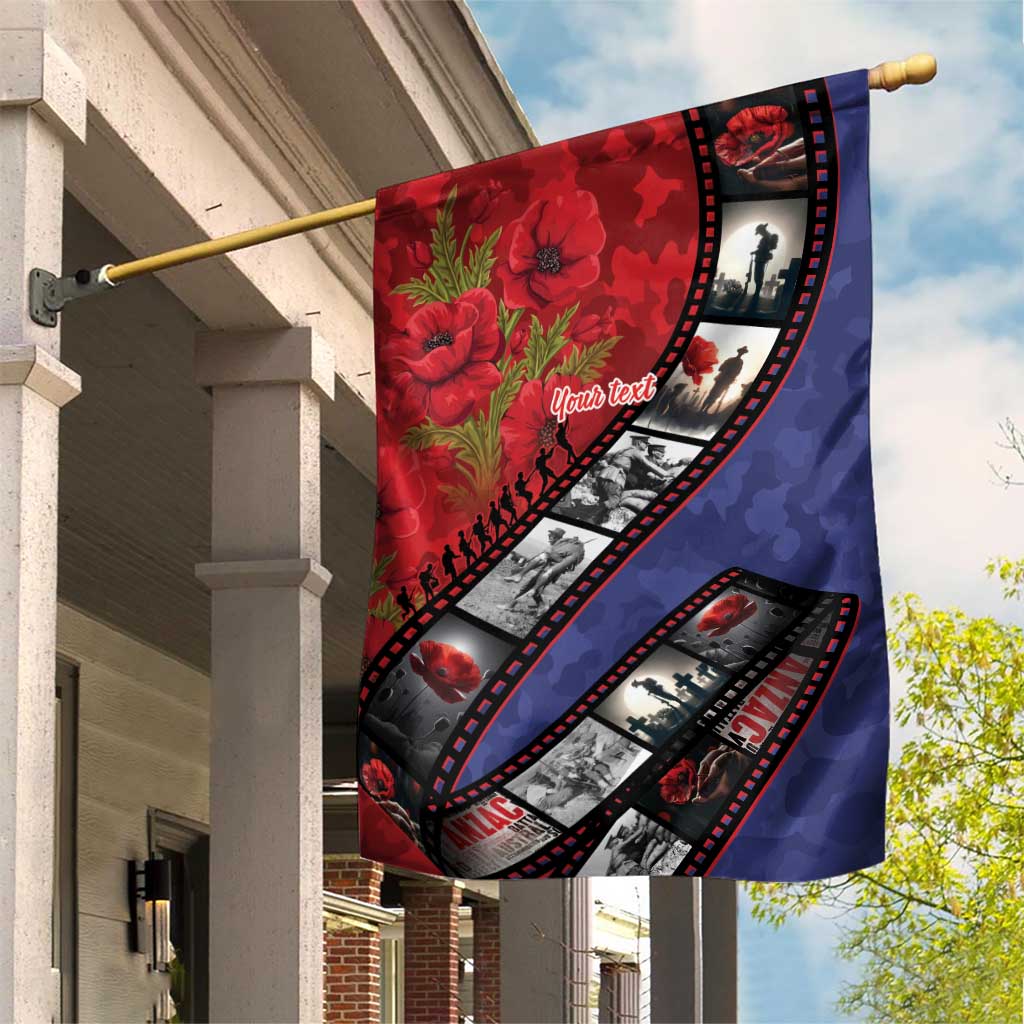 Personalised ANZAC Spirit 1915-2026 Filmstrip Tribute Garden Flag Lest We Forget 25 April LT9 House Flag Red - Polynesian Pride