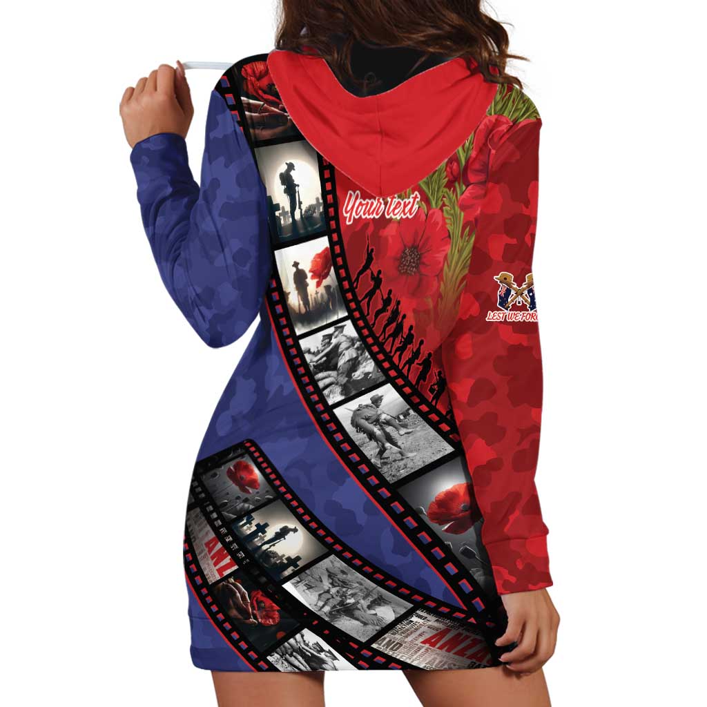 Personalised ANZAC Spirit 1915-2026 Filmstrip Tribute Hoodie Dress Lest We Forget 25 April