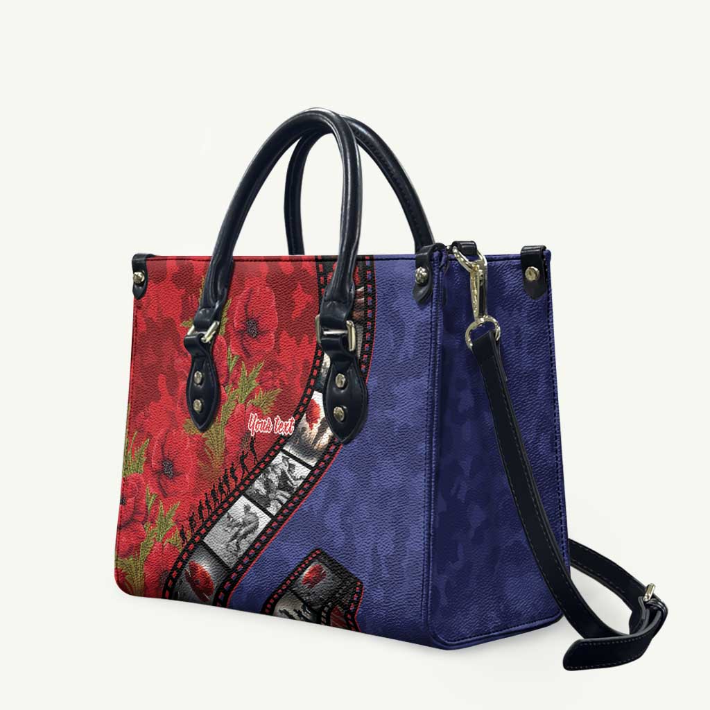 Personalised ANZAC Spirit 1915-2026 Filmstrip Tribute Leather Bag Lest We Forget 25 April