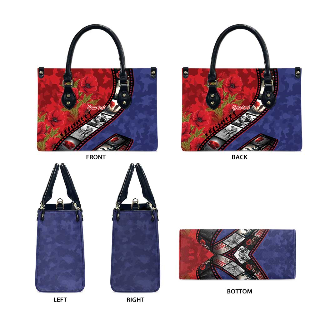 Personalised ANZAC Spirit 1915-2026 Filmstrip Tribute Leather Bag Lest We Forget 25 April