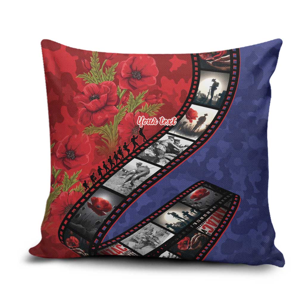Personalised ANZAC Spirit 1915-2026 Filmstrip Tribute Pillow Cover Lest We Forget 25 April LT9 Red - Polynesian Pride