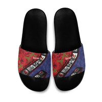 Personalised ANZAC Spirit 1915-2026 Filmstrip Tribute Slide Sandals Lest We Forget 25 April LT9 Red - Polynesian Pride