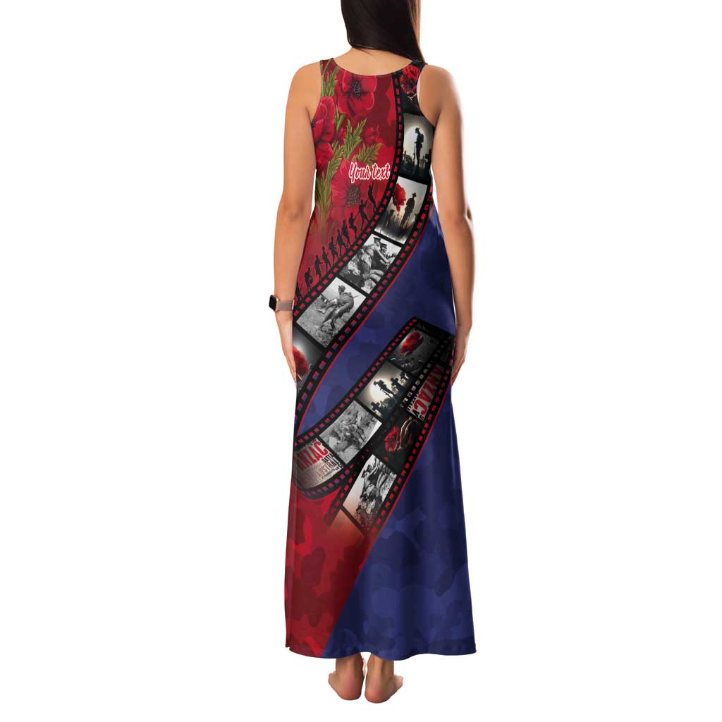 Personalised ANZAC Spirit 1915-2026 Filmstrip Tribute Tank Maxi Dress Lest We Forget 25 April