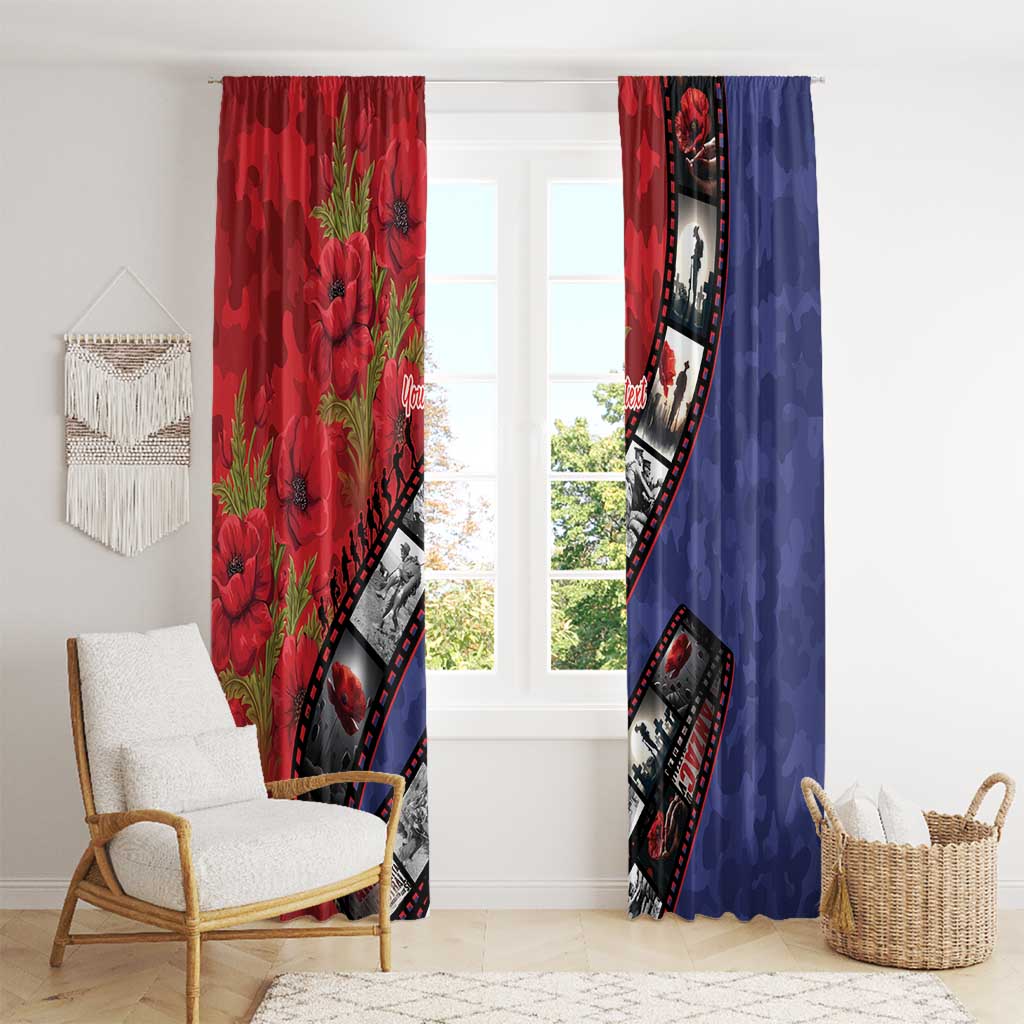 Personalised ANZAC Spirit 1915-2026 Filmstrip Tribute Window Curtain Lest We Forget 25 April LT9 - Polynesian Pride