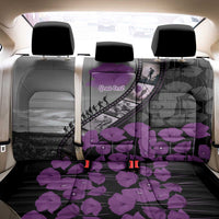 Personalised Remembering ANZAC Lest We Forget Back Car Seat Cover Vintage Film Frame Memorial Purple Poppy