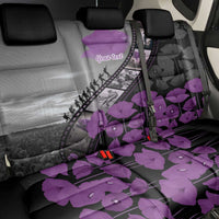 Personalised Remembering ANZAC Lest We Forget Back Car Seat Cover Vintage Film Frame Memorial Purple Poppy