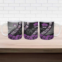 Personalised Remembering ANZAC Lest We Forget Ceramic Mug Vintage Film Frame Memorial Purple Poppy LT9 - Polynesian Pride