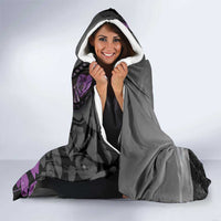 Personalised Remembering ANZAC Lest We Forget Hooded Blanket Vintage Film Frame Memorial Purple Poppy LT9 - Polynesian Pride