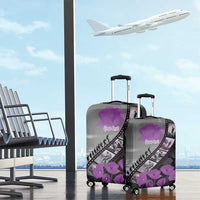 Personalised Remembering ANZAC Lest We Forget Luggage Cover Vintage Film Frame Memorial Purple Poppy