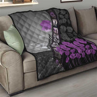 Personalised Remembering ANZAC Lest We Forget Quilt Vintage Film Frame Memorial Purple Poppy LT9 - Polynesian Pride