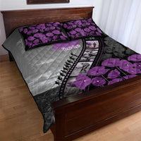 Personalised Remembering ANZAC Lest We Forget Quilt Bed Set Vintage Film Frame Memorial Purple Poppy LT9 - Polynesian Pride